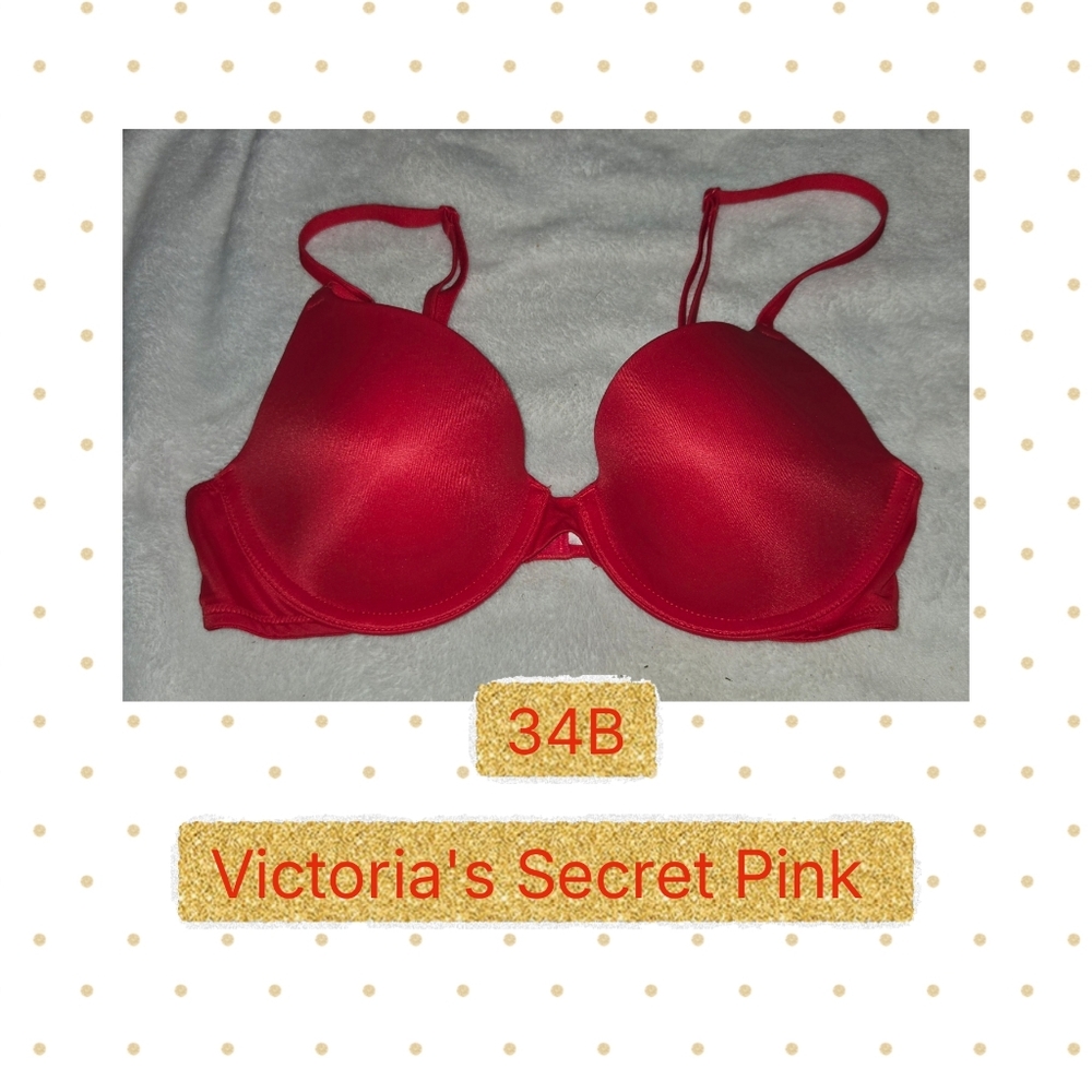 ❤️PINK Victoria's Secret Red Bra 34B